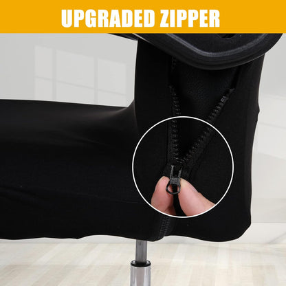 Smiry Stretch Printed Office Chair Armrest Covers, 2 Pcs Soft Fit Removable Washable Computer Desk Chair Arm Covers Protector, Black