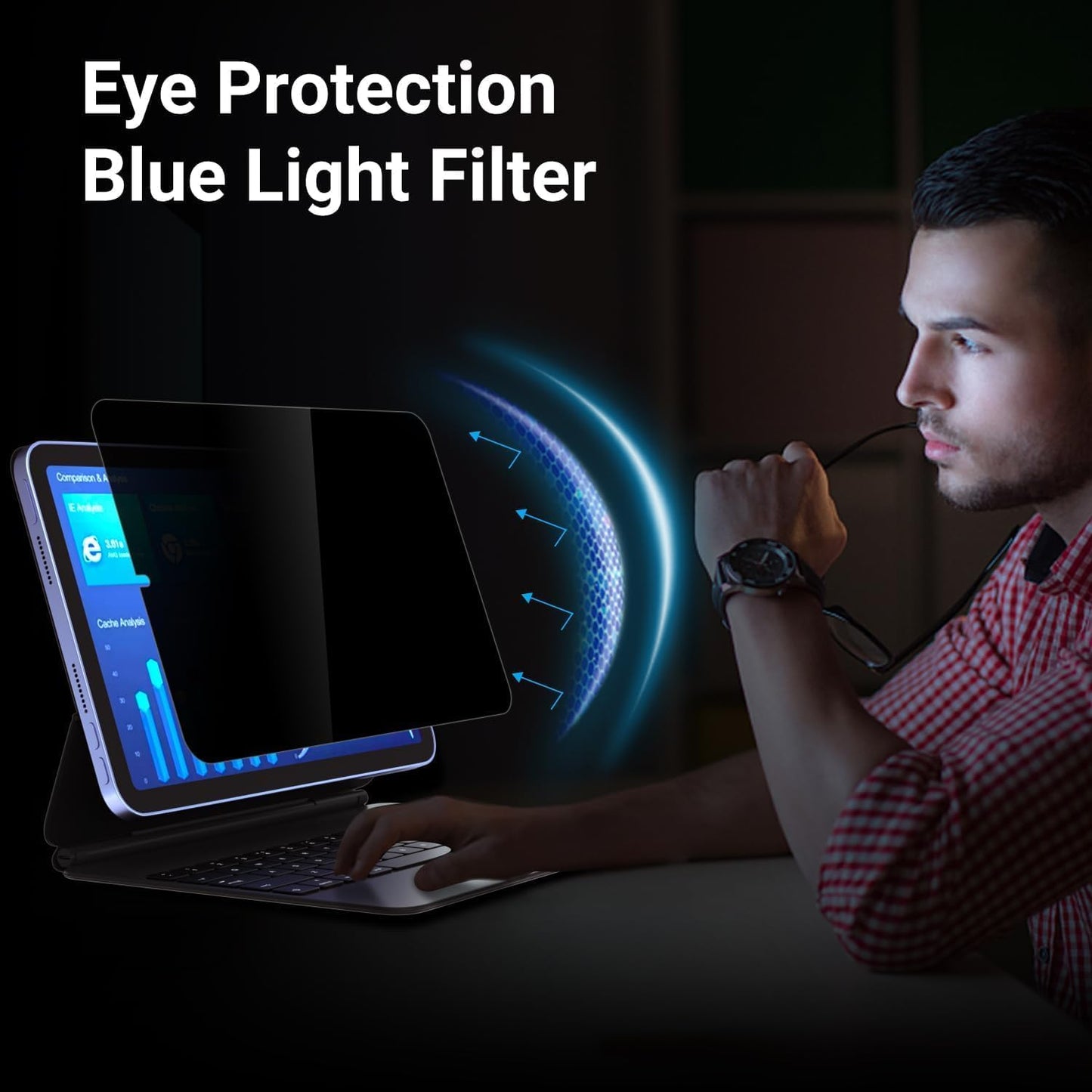 [2-Pack] Privacy Screen For Computer Monitor, 27-Inch 16:9 Aspect Ratio; Anti Spy/Bule Light/Glare And Eye Protection, 2 Install Ways Removable For Office, Airport, Cafe And Other Public Area; Diagonal 27 Inches, Width 23.53 Inches, Height 13.24 Inches