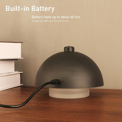 Modern Table Lamp Cordless Portable Desk Lamp, 2700K Stepless Dimming Rechargeable Battery Operated LED Lights for Bedroom, USB-C Charging, Restaurant/Bar/Night Light/Gifts (Antique Brass)