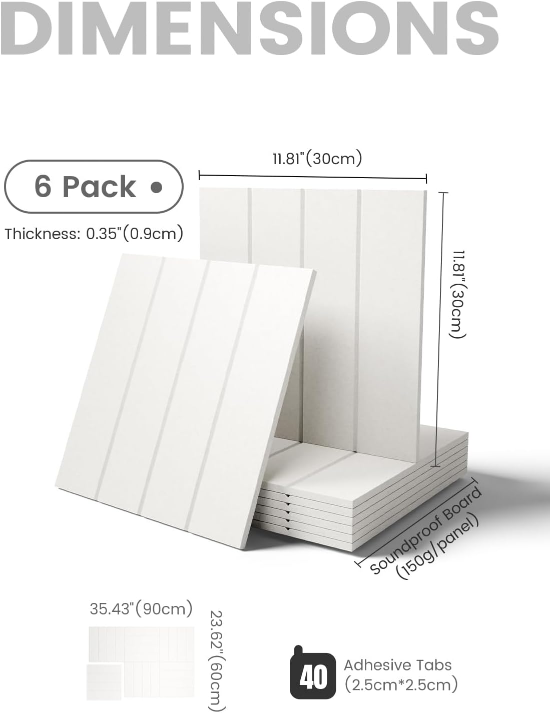 Fluxynara Large Felt Bulletin Board 48" x 36" Cork Board Alternative-12 Pack with 70 Safe Removable Adhesive Tabs, Cork Boards for Walls Cork Board for Home Office Classroom Pin Board (Oatmeal)