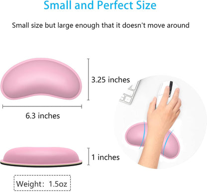 Dapesuom Mouse Wrist Rest, Ergonomic Memory Foam Mouse Wrist for Computer Desk Mats Support, PU Leather Hand Rest Pad Cushion for Gaming, Laptop, Men, Women, Pain Relief & Easy Typing, Black