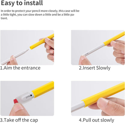ELETIUO Silicone Case Compatible with Apple Pencil (USB-C),Protective Holder Grip Sleeve with Cap Accessories,Anti-Slip Cover Supports Magnetic Compatible with Apple Pencil 3rd Generation,Carrot