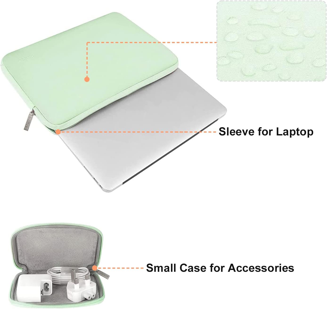 MOSISO Laptop Case 13.3 inch, 13-13.3 inch Laptop Sleeve Bag Compatible with MacBook Air/Pro 13/Pro 14 M5 M4 M3 M2 M1, HP Dell ASUS Lenovo, Neoprene Computer Sleeve Bag with Small Case, Baby Pink - Colors B