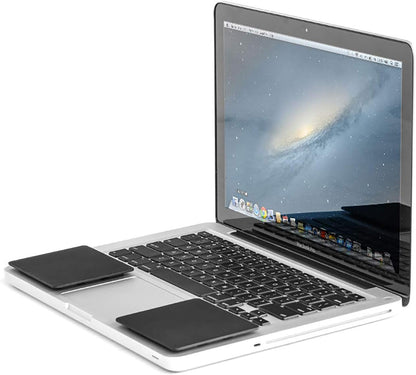GRIFITI Small Slim Palm Pads Notebook Wrist Rest with Tacky Silicone Reposition Ergonomic Carpal Tunnel Resting Support for Computer MacBook & Laptop Keyboard Typing Pad (2 Small 3 x 2.75 inches)