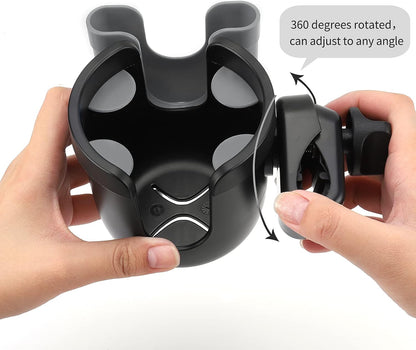 Accmor 2-in-1 Walker Cup Holder with Phone Holder, Wheelchair Cup Holder, Rollator Cup Holder, Cup Phone Holder for Walker, Wheelchair, Rollator, Mobility Scooter