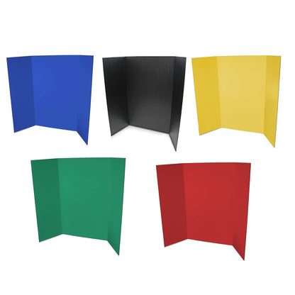 Flipside Products 36” x 48” Project Boards for Presentations, Science Fair, School Projects, Event Displays and Trifold Picture Board, Proudly Made in USA - Black - 4 Pack