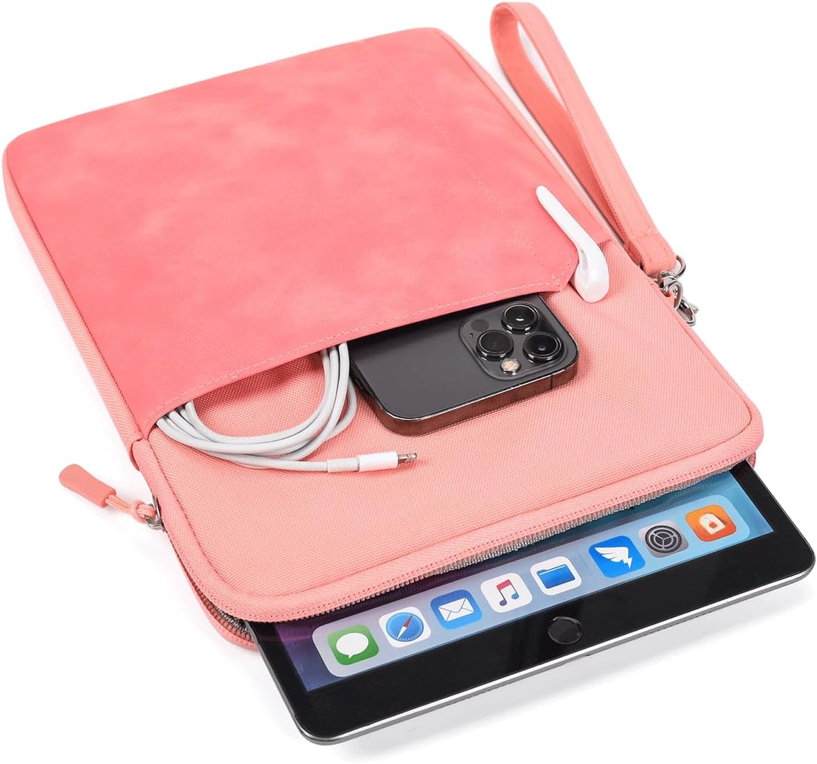 CAAORDKSO 9-11 Inch Tablet Sleeve Case, Tablet Bag Carrying Travel Pouch for iPad 11-inch A16 2025, 11 inch iPad Air M3 M2 / Pro M4, 10.2 10.9" iPad, Galaxy Tab S8/S9 11"/ Galaxy Tab A9+ Bag, Purple