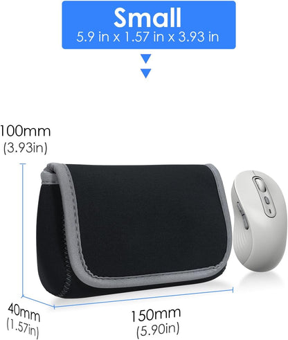 LENTION Storage Small Pouch Bag Cases for Accessories Laptop MacBook Power Adapter, Wireless Mouse, iPhone Charger, Cellphone, Power Bank, Cord Travel Cable Electronic Organizer - Dark Gray