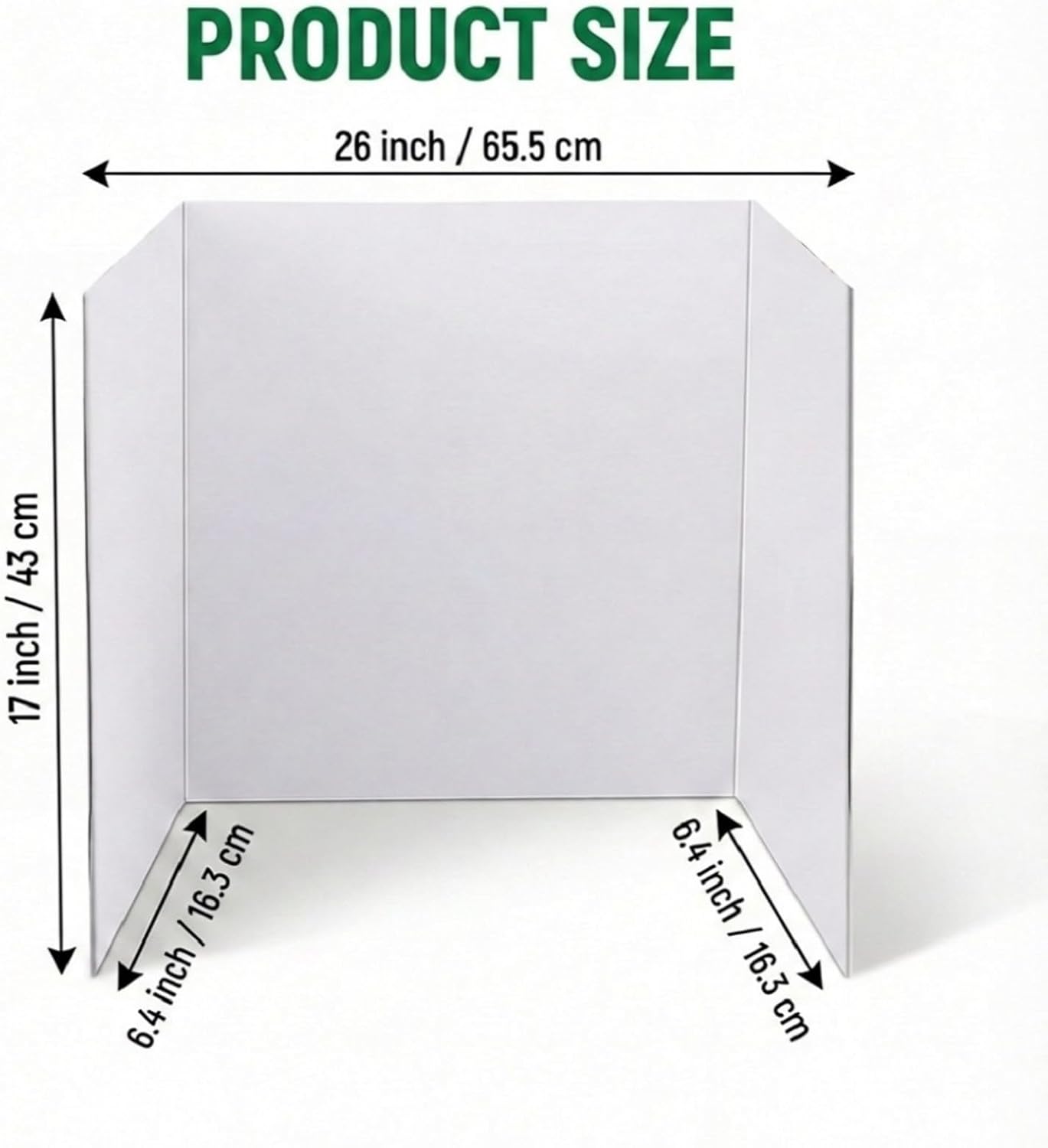 Trifold Poster Board, 24" x 16", 6-Pack, White Corrugated Project Boards for Science Fairs, School Projects, Event Displays, Business Presentations, Easy to Fold & Reusable
