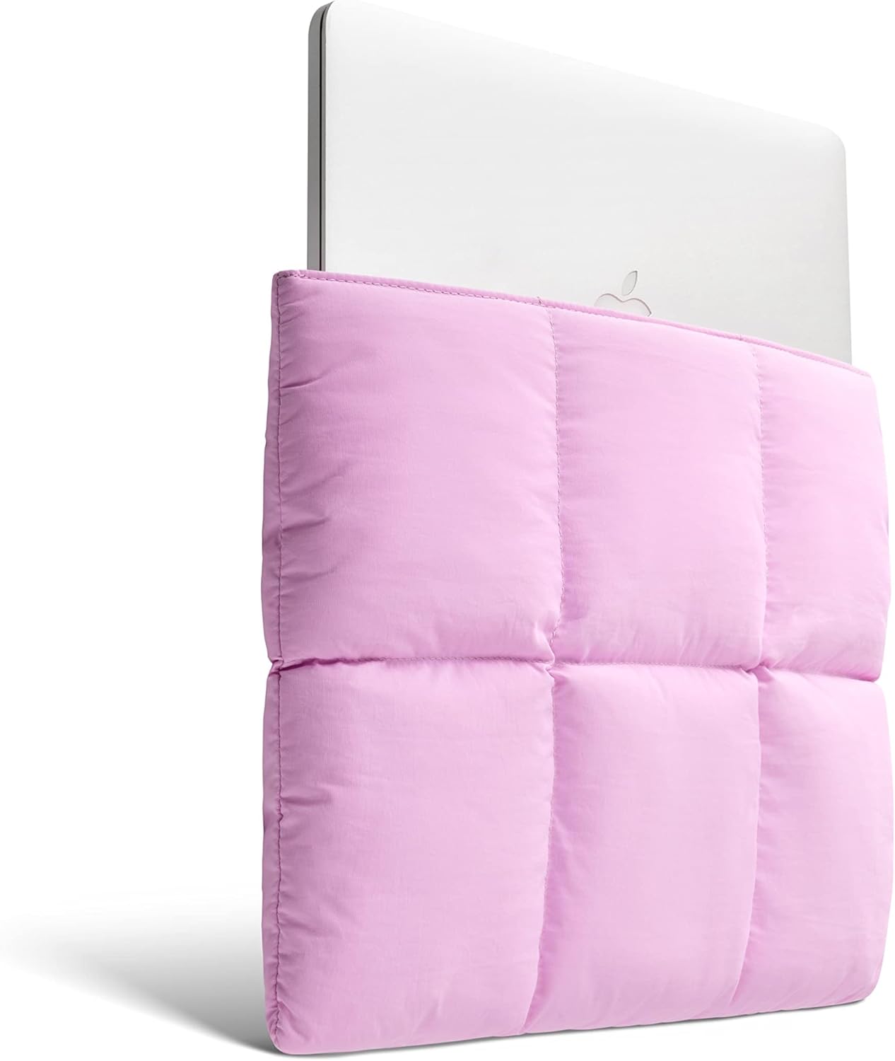Comfyable Puffy Laptop Sleeve 13 Inch 14 Inch, Quilted Puffer Laptop Carrying Case for Women, Pillow Case Compatible with MacBook Air/Pro M5 M4 M3 M2 Pro/Max 2026, 13" MacBook Neo A18, Rice | Puffy