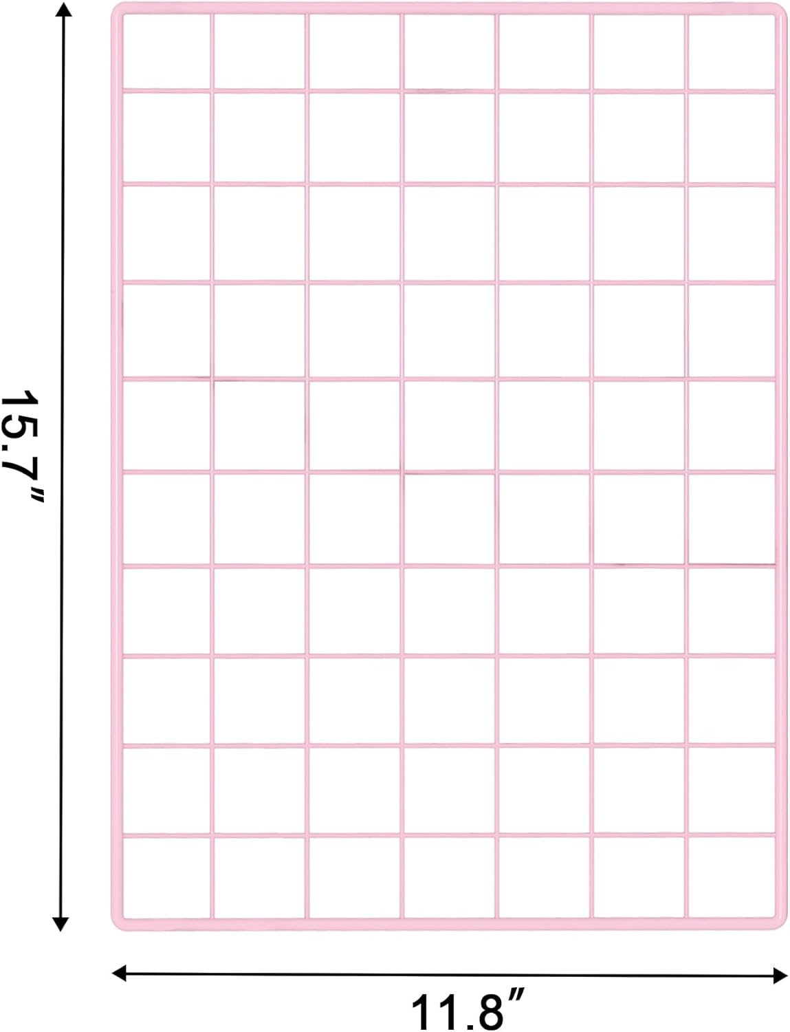 C&AHOME Photo Wall Display Set of 2, Grid Panel with Hooks, Clips, Hemp Cord, Hammer - 15.7" x 11.8", White UWWGM3402W