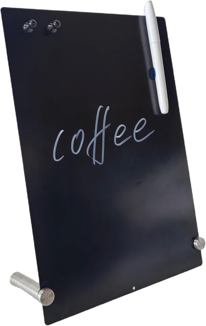 12 x 9 Inch Magnetic Bulletin Board Dry Erase Memo Board Freestanding Metal Easel for Magnet Display for Tabletop Desktop Home Office Decor
