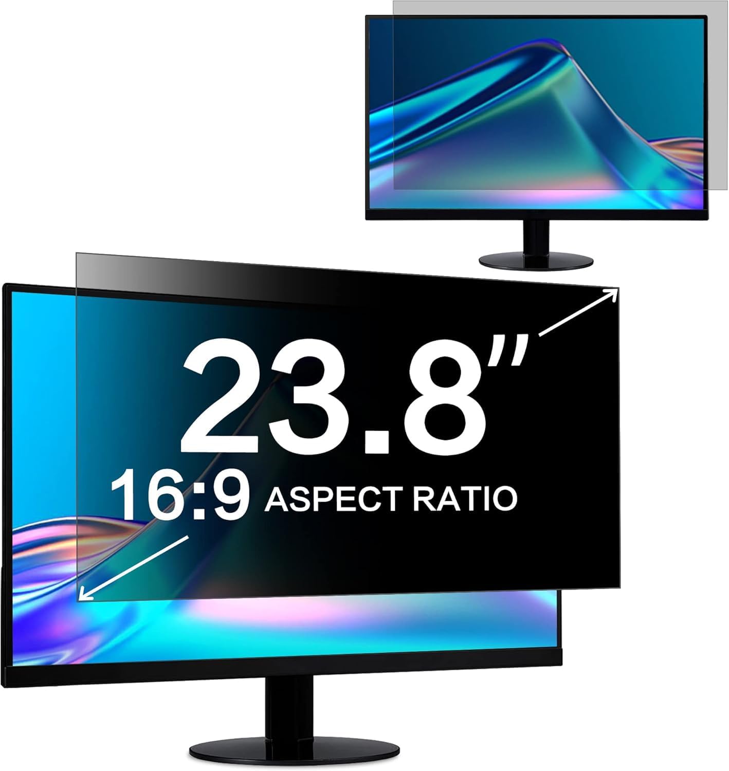 ZOEGAA 14 Inch Laptop Privacy Screen Filter, for 16:10 Widescreen Monitors -Dell HP Acer Samsung Lenovo ASUS Toshiba, Removable Privacy Screen Anti-Peeping, Anti Blue Light Blocking and Anti Glare