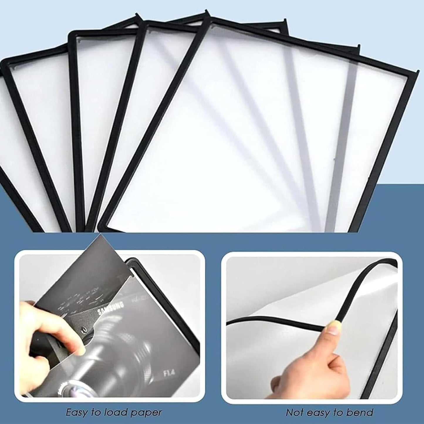 Wall Mount Reference Organizer, Poster Flip Book Display, Reference Display Document Holder with Two Ways of Use, Quick and Easy Access, for Meeting Poster Display and Storage