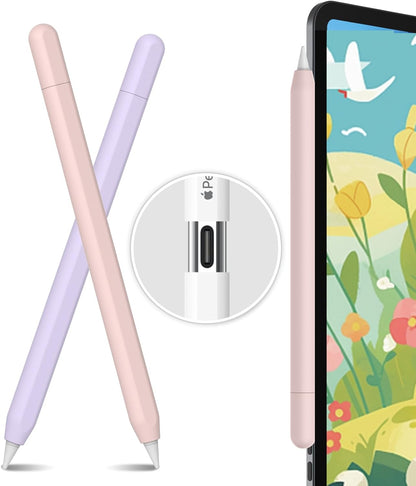 AhaStyle Silicone Case for Apple Pencil (USB-C) 2023 Ultra Thin Proteative Cover Skin Apple Pencil Sleeve Anti-Slip Grip Compatible with Apple Pencil USB C (Lavender)