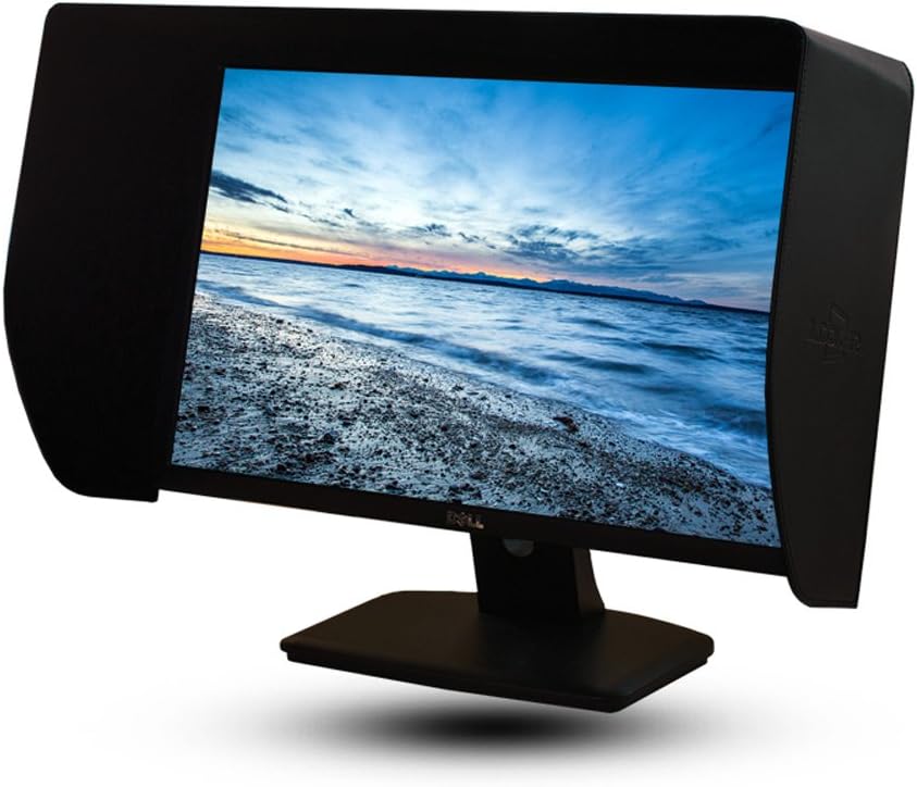 20E 19~20 inch LCD LED Video Monitor Hood Sunshade Sunhood for Dell HP Viewsonic Philips Samsung LG EIZO NEC ASUS ACER BENQ AOC Lenovo, Fits Monitor Frame Width 455-480mm
