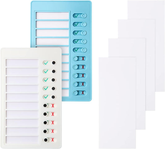 Aleric 2 Pieces Chore Chart for Kids to do List Chores Checklist Task Board, Sliding Morning Routine Chart for Adults, Daily Memo RV Checklist Planning Boards Reminder Charts