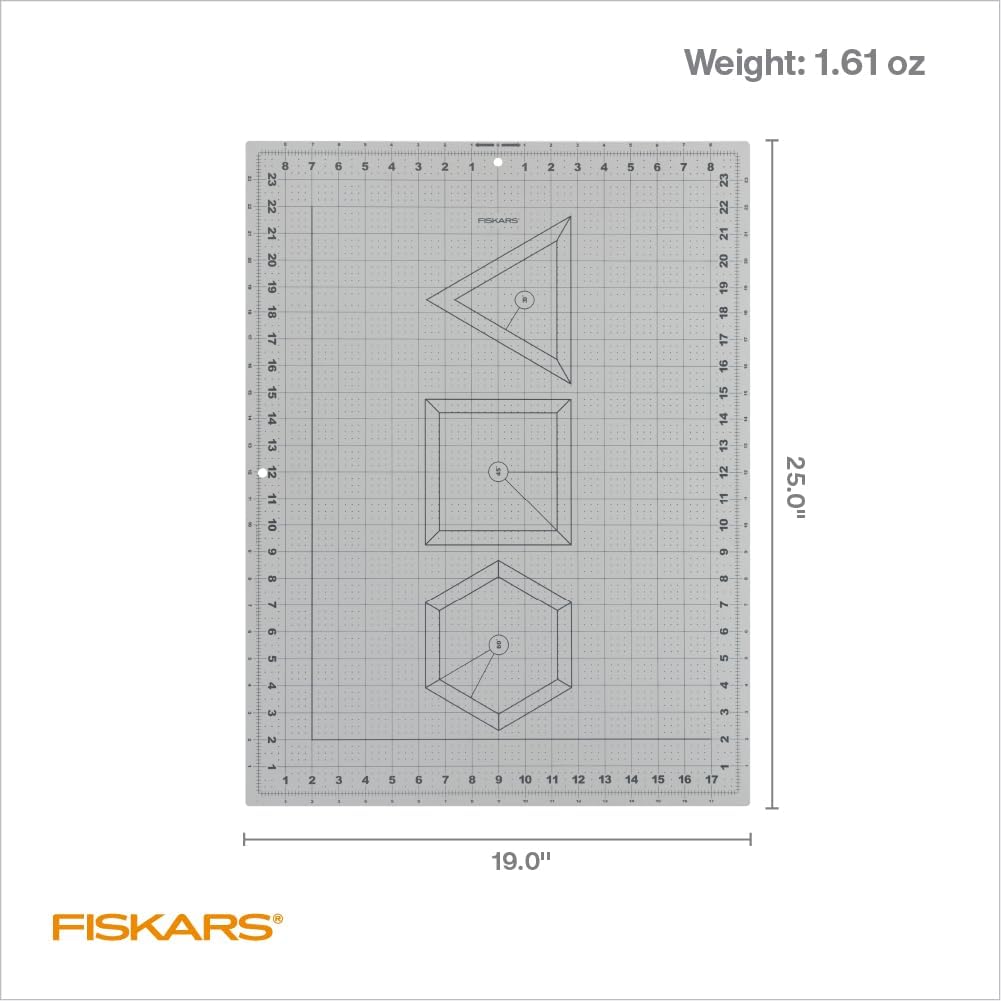 Fiskars Self Healing Cutting Mat with Grid for Sewing, Quilting, and Crafts - 18" x 24 Grid Lilac/Mountain Haze