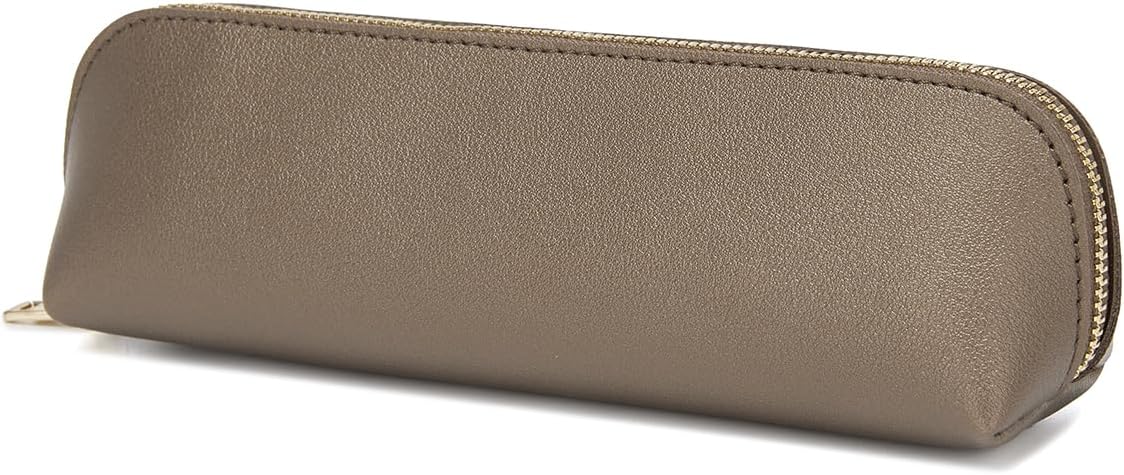 Canvas Pencil Case Cotton Canvas and Simple Multifunctional Pencil Bag Zipper Portable Storage (Black)