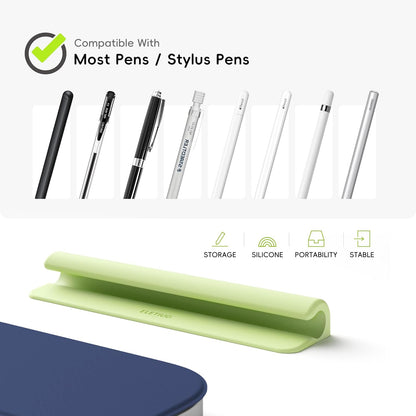 ELETIUO Silicone Pencil Holder Sleeve,Compatible with Apple Pencil (USB-C),Apple Pencil 1st/ 2nd Generation,Strong Adhesive Sticky Attached to iPad Case for Stylus Pens,Black