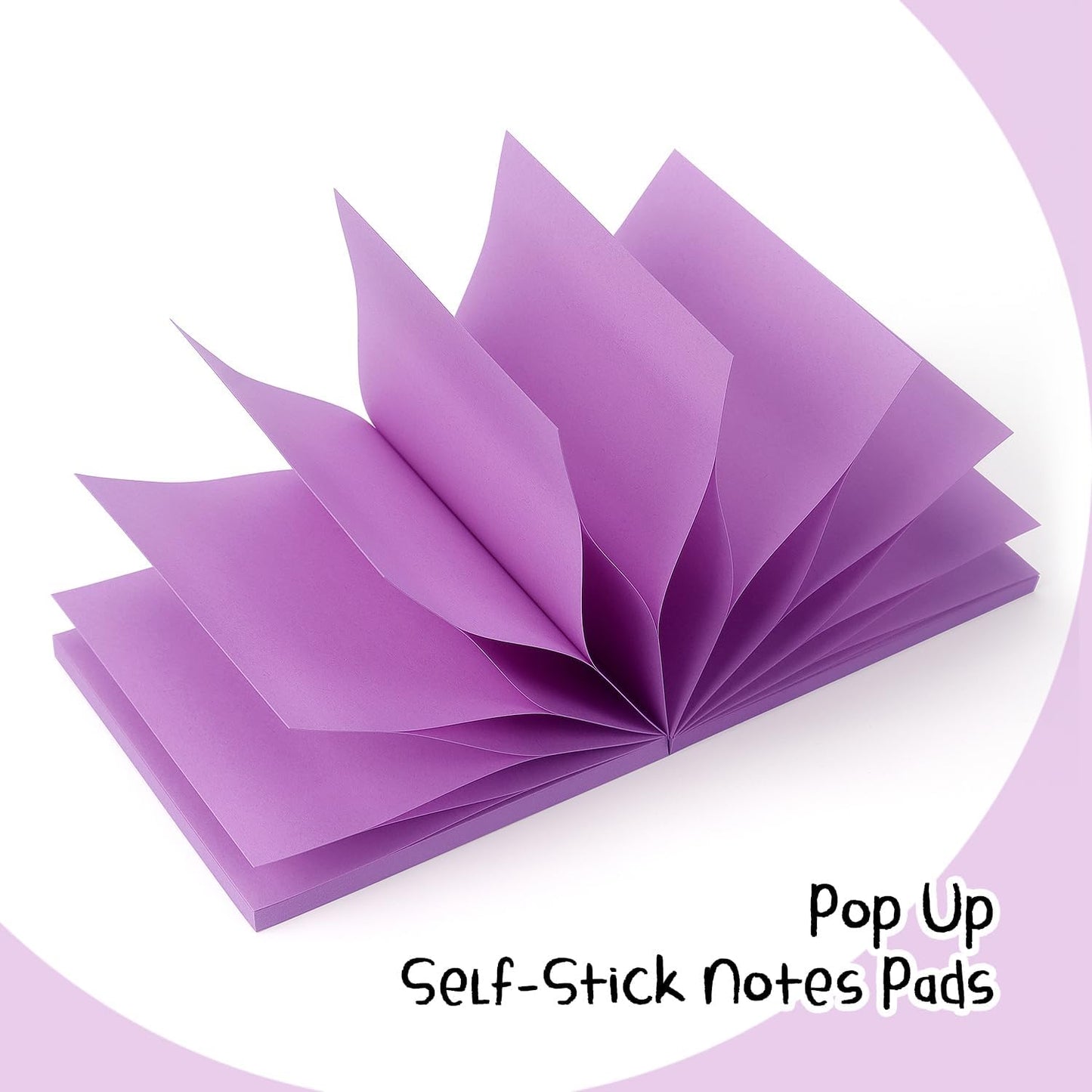 Osboo Sticky Notes 3x3 Pop Up Self-Stick Notes Pads with 6 Bright Colors, Easy to Post for Office, School, Home, 6 Pads/Pack, 100 Sheets/Pad(Pop Up)