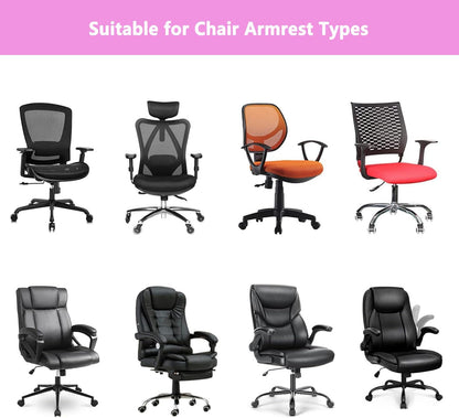 Melaluxe Stretch Office Chair Armrest Covers, Arm Rest Slipcovers (Black)