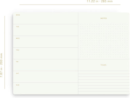 Pinesman - Elegant To Do List Notepad with Mouse Pad Feature, 11.22" x 7.87", 50 Tear-Off Sheets, Gold Foiled, Daily Planning, Eco-friendly To Do List Planner, FSC™ Certified To Do List Notebook for Work
