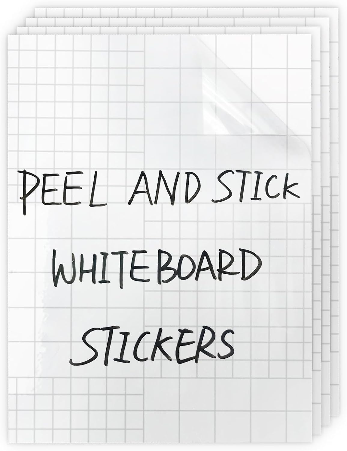 Dry Erase Board Sticker- Whiteboard Stickers-8.27''x11.69'' Removable Dry Erase Sheets- Fridge Dry Erase Paper for Wall/Desk/Refrigerator/Door/Locker/Home/Office/Classroom (White-2Pcs)