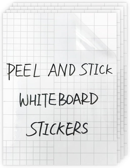 Dry Erase Board Sticker- Whiteboard Stickers-8.27''x11.69'' Removable Dry Erase Sheets- Fridge Dry Erase Paper for Wall/Desk/Refrigerator/Door/Locker/Home/Office/Classroom (White-2Pcs)