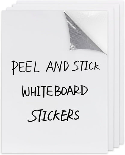 Dry Erase Board Sticker- Whiteboard Stickers-8.27''x11.69'' Removable Dry Erase Sheets- Fridge Dry Erase Paper for Wall/Desk/Refrigerator/Door/Locker/Home/Office/Classroom (White-2Pcs)