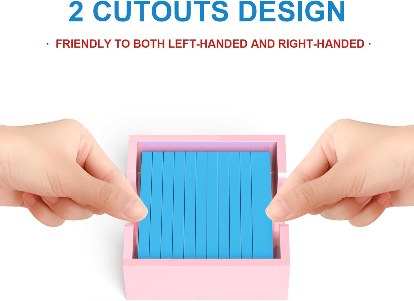 WINFFOR Acrylic Notepad Holder Dispenser - 3x3 in Sticky Note Memo Holder for Desk Organizer (W/O Pads) Office Desk Accessories School Supplies, Crystal Clear