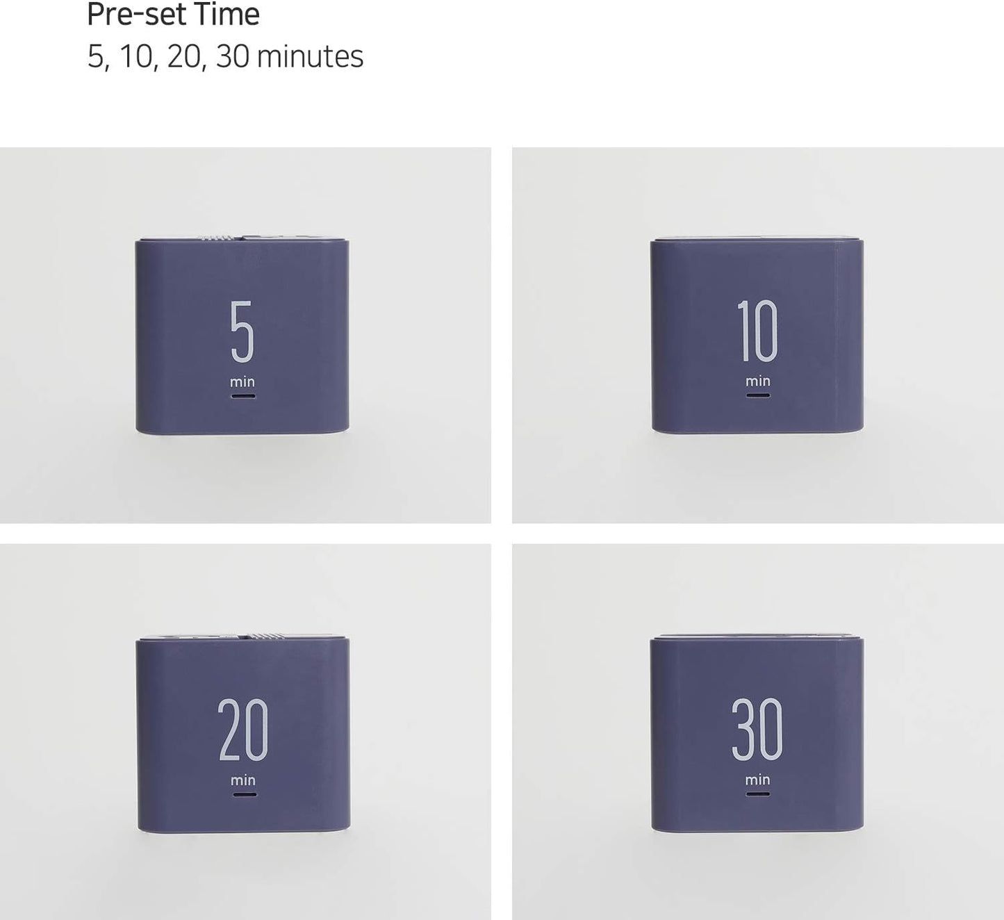 mooas Multi Clock Time Cube Timer (White), Alarm & Backlight Desk Productivity for ADHD Kids Classroom Study, Kitchen, Cooking, Desk, Office, Time Management 5,15,30,60 min Timer Various Setting
