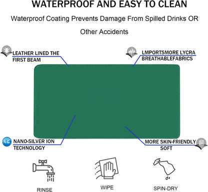 Large Gaming Mouse Pad, XXL Extended Computer Keyboard Mouse Mat with Stitched Edges, 31.5" x 15.7" Non-Slip Waterproof Rubber Base Office Big Long Mousepad for Work, Game, Office, Home, Black