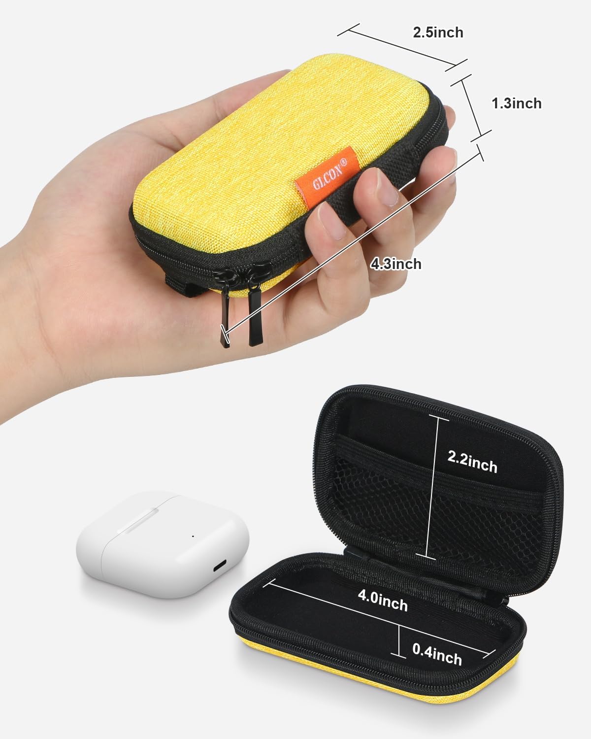Earphone Earbud Carrying Case Holder - Lightweight Mini Universal Storage Pouch Bag for Wired Earbuds, Airpods, Bluetooth Headset, Wall Charger Adapter, USB Cable, Cell Phone Accessories - Pink