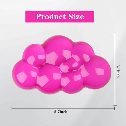 Gel Cloud Keyboard and Mouse Wrist Rest, Cute Wrist Support and Arm Support Keyboard Rest for Keyboard and Mouse Typing Pain Relief，Suitable for Office/Computer/Laptop/Gaming（White）