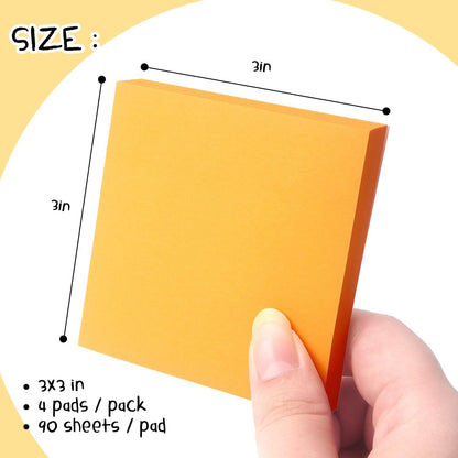 Osboo Sticky Notes 3x3 Pop Up Self-Stick Notes Pads with 6 Bright Colors, Easy to Post for Office, School, Home, 6 Pads/Pack, 100 Sheets/Pad(Pop Up)