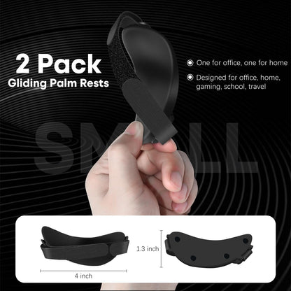 JIKIOU Advanced Ergonomic Right-Handed Gaming Wrist Rest for Mouse - Superior Support for Serious Gamers - Anti-Fatigue, Smooth Glide 2 Pack Black
