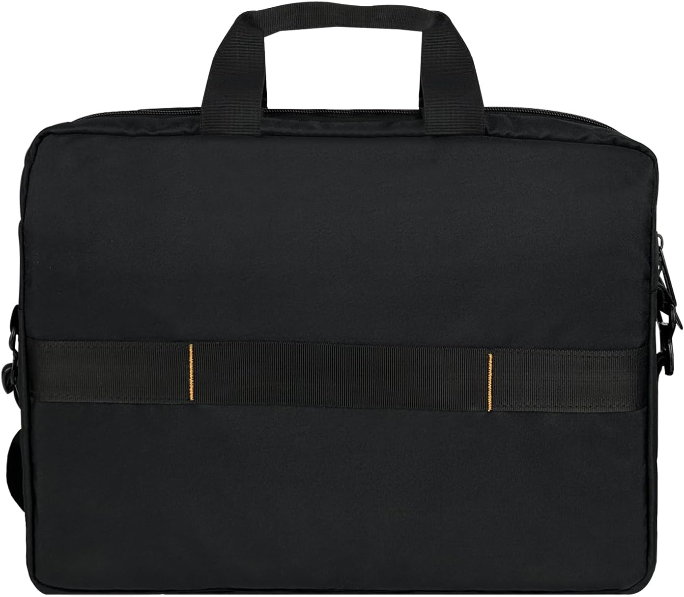 Amazon Basics Laptop Tablet Carrying Case with Shoulder Strap and Grab Handles, 14-inch, Black, Compartments for Storage