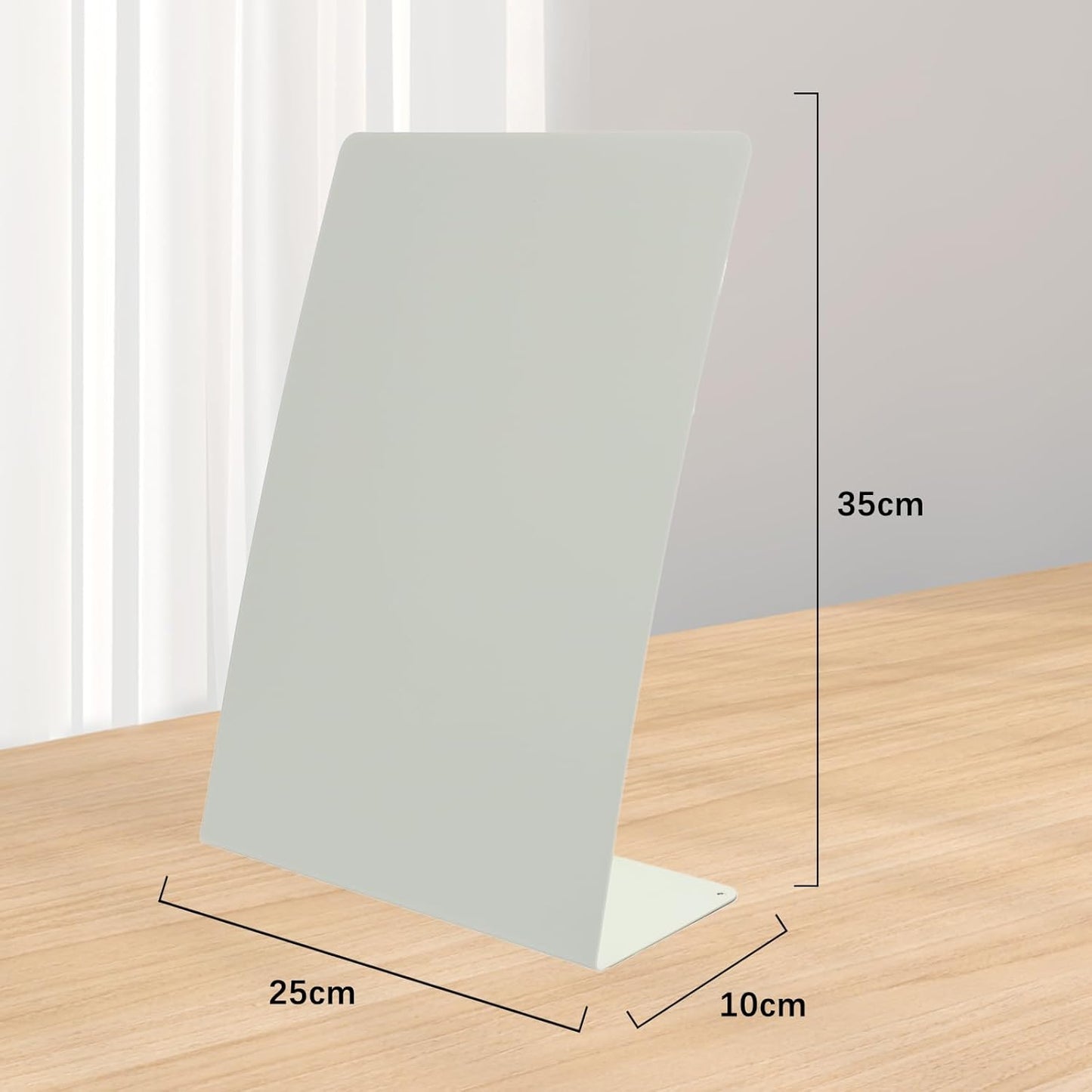 FLWAL Magnetic Bulletin Board, 13*9 Inch Magnetic Metal Desktop Memo Display Bard with Bracket, Suitable for Back to School Menu Table, Home Kitchen, School and Office Supplies (white, Large,2 Pack)