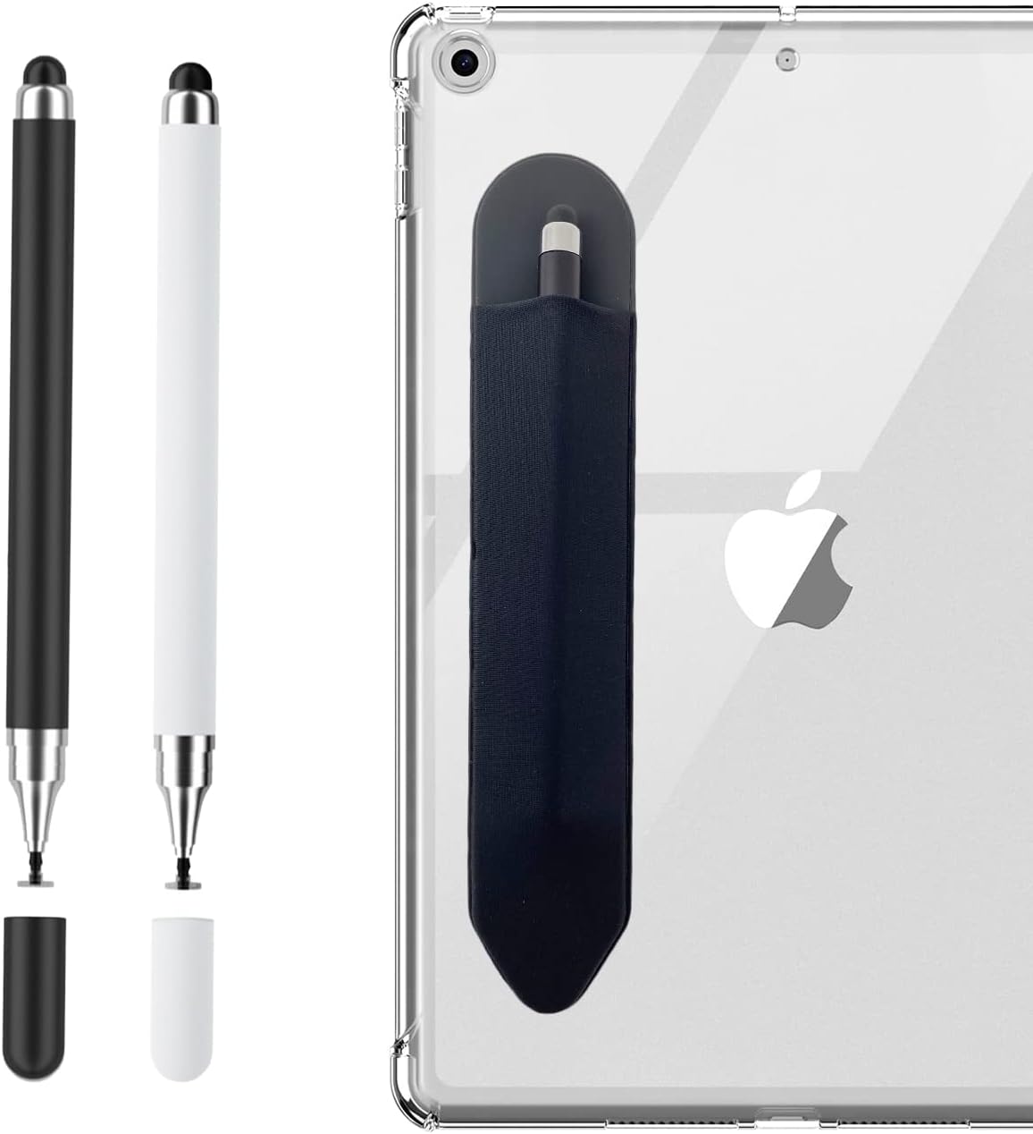 Tablet Stylus Pen for Android/iPhone/Touch Screens/Samsung/Kindle Fire HD,Universal Stylist Capacitive Pens 2 in 1 Pencil Holder for Galaxy Tab A8/A7 Lite/S6/Note 10/Apple iPad/14 Pro Max/13/12/11/SE