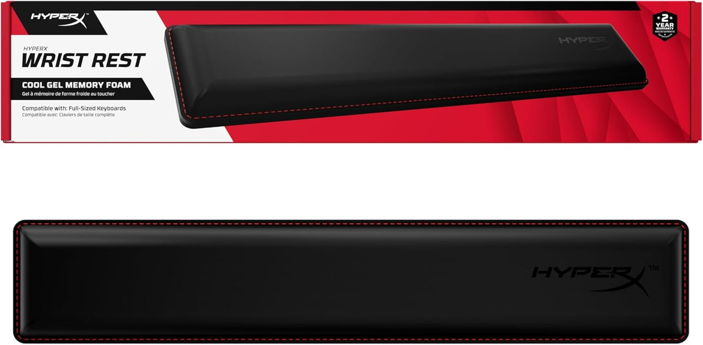 HyperX Wrist Rest – Compact – Cooling Gel – Memory Foam – Anti-Slip,Black