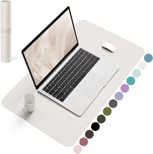 YSAGi Non-Slip Leather Desk Pad, Waterproof Laptop Computer Desk Keyboard Mat, Table Protector Blotter Mat, Large Mouse Pad for Office/Work/Home/Decor(Black, 31.5" x 15.7")