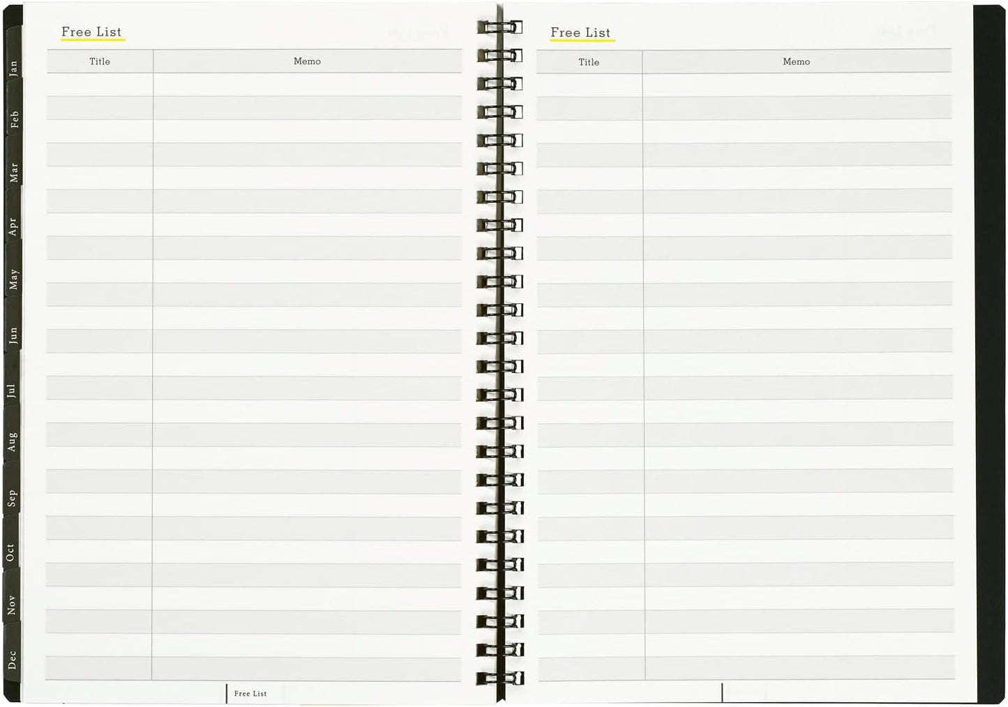 Maruman Mnemosyne Lined Notebook- Vertical A5, 5.83" x 8.27", 70 Sheets / 140 Pages, 7mm College Ruled With Center Line Journal, Perforated Pages & Wire-Bound to Lay Flat, Black, Made in Japan - Colors A