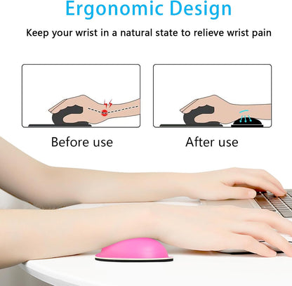 Dapesuom Mouse Wrist Rest, Ergonomic Memory Foam Mouse Wrist for Computer Desk Mats Support, PU Leather Hand Rest Pad Cushion for Gaming, Laptop, Men, Women, Pain Relief & Easy Typing, Black