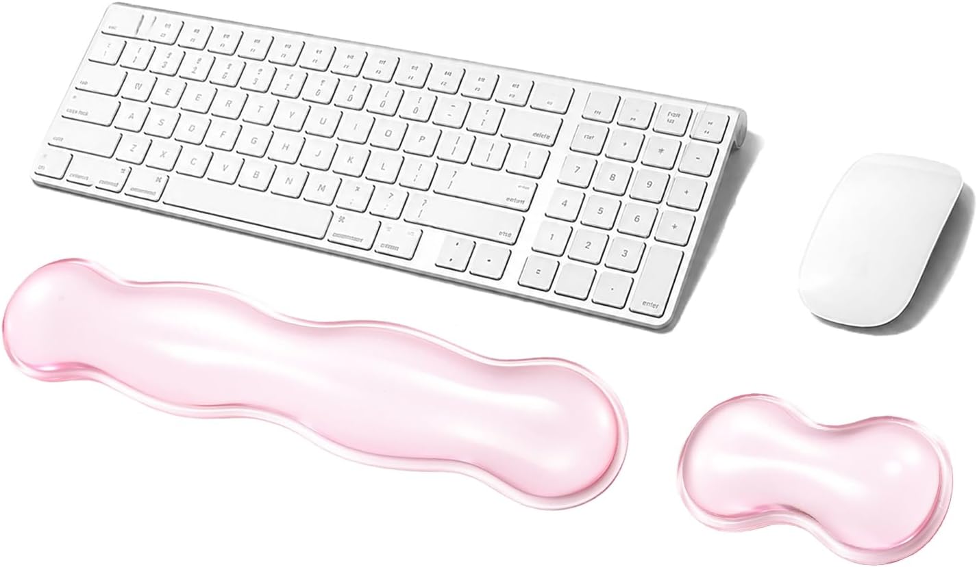 Clear Gel Mouse Wrist Rest, Wrist Support Wrist Pad for Typing Pain Relief, Ergonomic Cool Wrist Rest for Mouse, Hand Mouse Wrist Rest for Office, Gaming, Computer, Laptop - Transparent Green