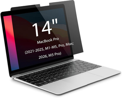 Nano-Suction Laptop Privacy Screen 14 Inch 16:10, Removable Screen Privacy Shield for Laptop, Anti Glare, Anti Bule Light, Screen Protector for Lenovo HP Dell Acer Asus Thinkpad
