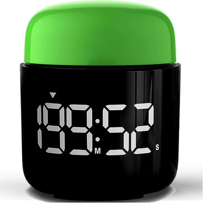 Table Twist Timer, Large LED Display Stopwatch, Silent & Loud Alarm, 199 Minute Countdown & Up, Vintage Night Light, for Kitchen Cooking Meeting Teacher Classroom Office Yoga Fitness Games (Orange)