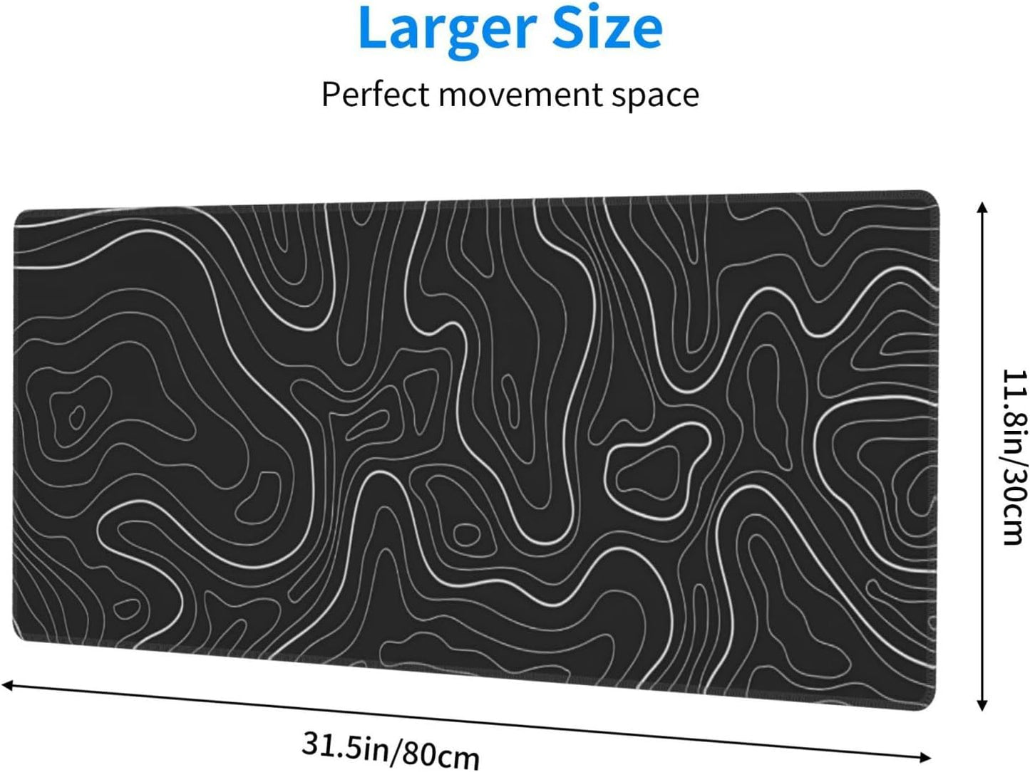 Japanese Mouse Pad, Large Japanese Desk Mat, XL Anime Gaming Keyboard Mat, Non-Slip Rubber Base, Big Extended Desk Protector for Home Office, 31.5”x11.8”