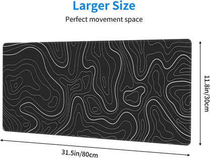 Japanese Mouse Pad, Large Japanese Desk Mat, XL Anime Gaming Keyboard Mat, Non-Slip Rubber Base, Big Extended Desk Protector for Home Office, 31.5”x11.8”