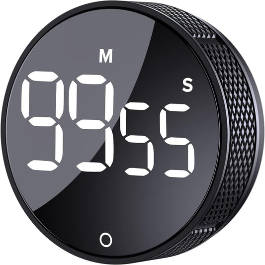 AVINIA Digital Kitchen Timers, Visual timers Large LED Display Magnetic Countdown Countup Timer for Classroom Cooking Fitness Baking Studying Teaching, Easy for Kids and Seniors White
